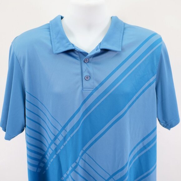 Under Armour Regular Heat Geat Blue Graphic‎ Collared XL Polo Shirt Short Sleeve - Picture 1 of 12